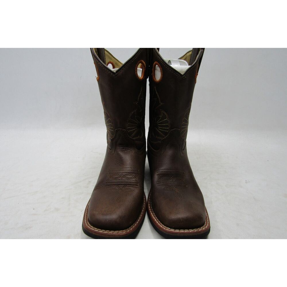 Masterson Little Kids Youth Size 13.5 M Brown Leather Western Cowboy Boots - Picture 5 of 11